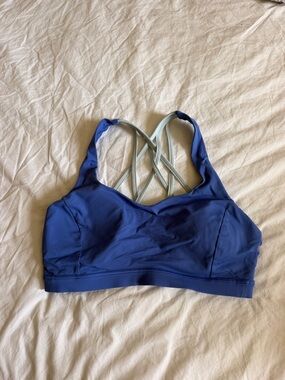lululemon athletica Blue Strappy Crossback Sports Bra